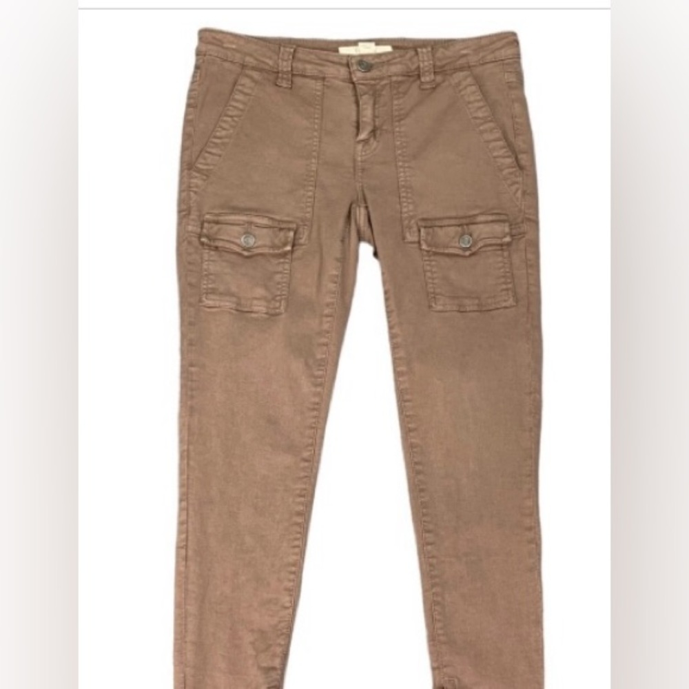 Joie So Real skinny crop cargo in Stone jeans. Size 28